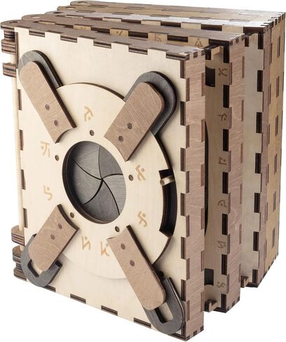 The Original Codex Silenda - The Build Your Own 3D DIY Mechanical Wooden Puzzle Book - Can You Unlock Each Page to Open the Next? Amazing DaVinci Brain Challenge Puzzle Box for Teens or Adults in Saudi Arabia