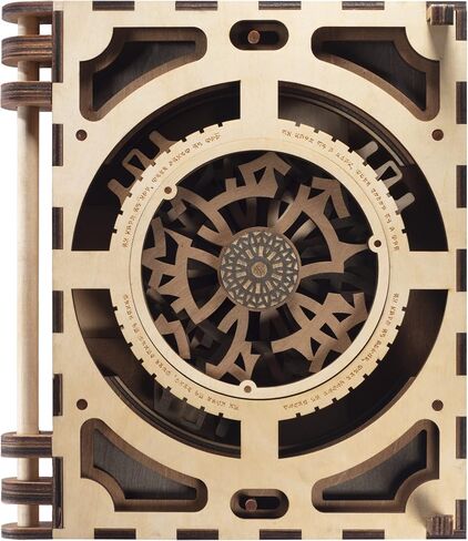 The Original Codex Silenda - The Build Your Own 3D DIY Mechanical Wooden Puzzle Book - Can You Unlock Each Page to Open the Next? Amazing DaVinci Brain Challenge Puzzle Box for Teens or Adults in Saudi Arabia