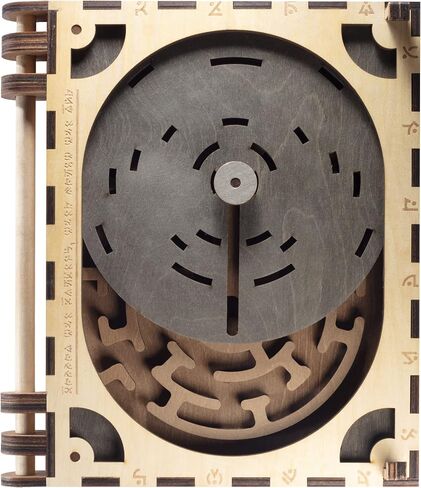 The Original Codex Silenda - The Build Your Own 3D DIY Mechanical Wooden Puzzle Book - Can You Unlock Each Page to Open the Next? Amazing DaVinci Brain Challenge Puzzle Box for Teens or Adults in Saudi Arabia