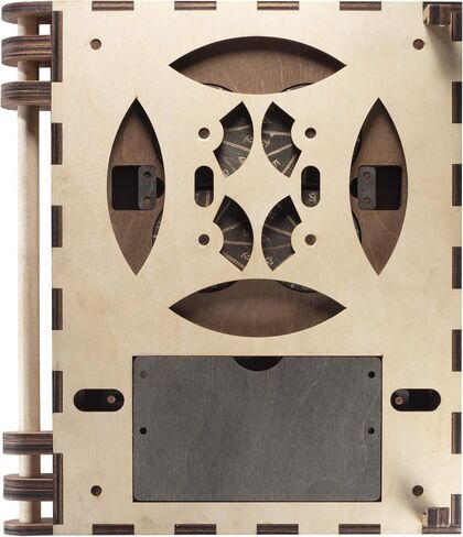 The Original Codex Silenda - The Build Your Own 3D DIY Mechanical Wooden Puzzle Book - Can You Unlock Each Page to Open the Next? Amazing DaVinci Brain Challenge Puzzle Box for Teens or Adults in Saudi Arabia