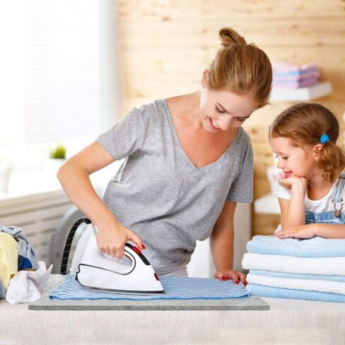 Wool Pressing Mat 17" x 13.5" for Quilting | 100% Pure New Zealand Wool Mat for Sewing and Ironing | Wool Ironing Mat Comes with Silicone Iron Pad Included in Kuwait