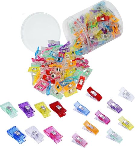 100 قطعة من مشابك الخياطة متعددة الأغراض للنسيج، مشابك صغيرة للخياطة، مشابك تثبيت الخياطة، أدوات صياغة متعددة الألوان لصياغة خياطة القماش in Kuwait