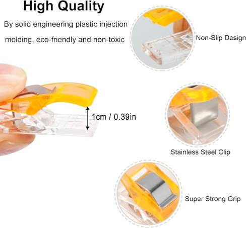100 قطعة من مشابك الخياطة متعددة الأغراض للنسيج، مشابك صغيرة للخياطة، مشابك تثبيت الخياطة، أدوات صياغة متعددة الألوان لصياغة خياطة القماش in Kuwait