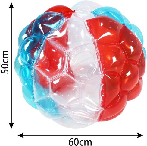 2 Pack-bumpers, bounce ball for Kids, sumo/grass ball for child outdoor team gaming play for 3-12 ages (60 cm, blue+red) in Kuwait