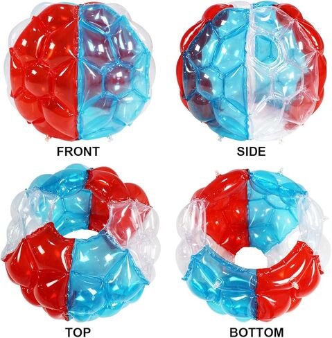 2 Pack-bumpers, bounce ball for Kids, sumo/grass ball for child outdoor team gaming play for 3-12 ages (60 cm, blue+red) in Kuwait