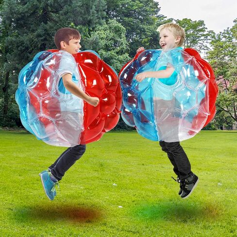 2 Pack-bumpers, bounce ball for Kids, sumo/grass ball for child outdoor team gaming play for 3-12 ages (60 cm, blue+red) in Kuwait