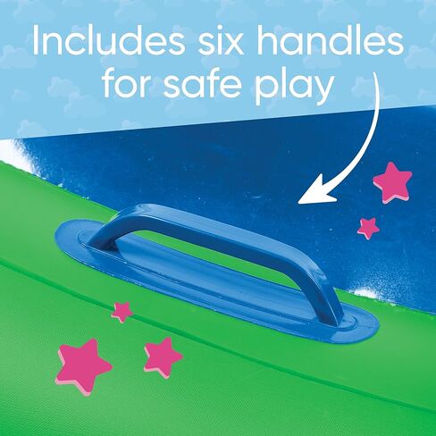 Hearthsong Rock with It!™ Giant 6-Foot Inflatable Curved Rocker, 6’L x 3½’W x 2½’H Seesaw, Durable Vinyl, Repair Patch Kit Included, 250 lbs. Ages 4 and Up in Kuwait