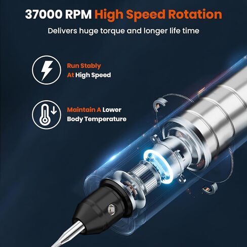 قلم نقش هارديل للاستخدام بنفسك، قلم نقش صغير قابل لإعادة الشحن مع 10 رؤوس طحن دوارة، قلم نقش كهربائي صغير محمول لاسلكي للمجوهرات والزجاج والخشب والحجر والمعادن in Kuwait