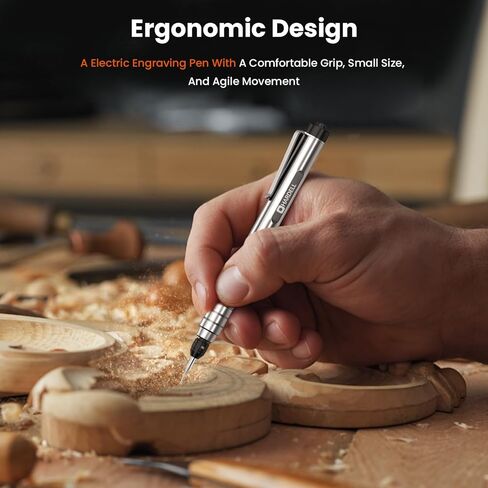 قلم نقش هارديل للاستخدام بنفسك، قلم نقش صغير قابل لإعادة الشحن مع 10 رؤوس طحن دوارة، قلم نقش كهربائي صغير محمول لاسلكي للمجوهرات والزجاج والخشب والحجر والمعادن in Kuwait