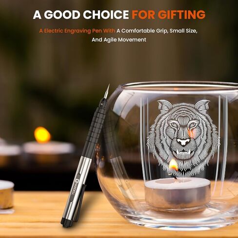 هارديل قلم نقش صغير قابل لاعادة الشحن مع 10 رؤوس طحن دوارة، قلم نقش كهربائي صغير لاسلكي محمول للمجوهرات والزجاج والخشب والحجر والمعدن in Kuwait