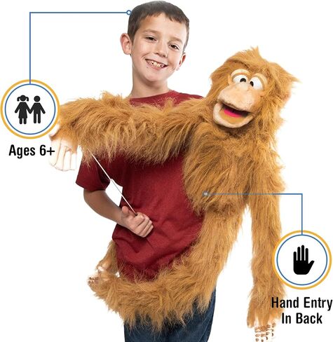 38" Silly Monkey, Wrap Around Waist, Ventriloquist Style Puppet in Saudi Arabia