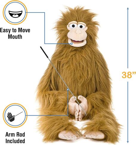 38" Silly Monkey, Wrap Around Waist, Ventriloquist Style Puppet in Saudi Arabia