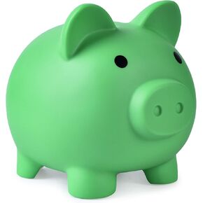 Large Piggy Bank, Unbreakable Plastic Money Bank, Coin Bank for Girls and Boys, Large Size Piggy Banks, Practical Gifts for Birthday, Easter, Christmas (Blue)