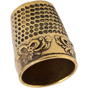 Mtsooning Sewing Thimble, Quilting Thimbles, Metal Fingertip Shield Protector for Hand Sewing DIY Craft Accessories Antique Bronze Tool
