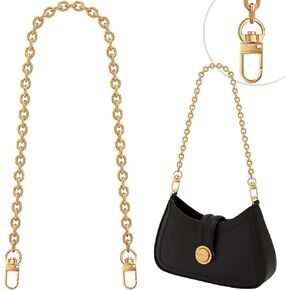Chewarelly 4Pcs Purse Chain Extender Bag Strap Extender Purse Strap Extension Replacement for Women, Girl Purse Bag Making Supplies(Moon, Strawberry, Flower, Pearl)