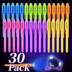 20 Pieces Invisible Ink Pen with UV Light Spy Pen Magic Marker for Kids Party Favors Ideas Gifts Easter Day Halloween
