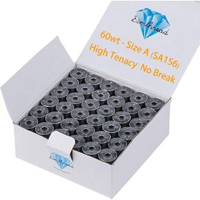 Simthread 144pcs Size A SA156 Embroidery Prewound Bobbin Thread - White in Kuwait