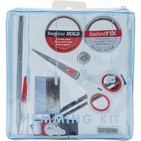 SINGER Storage Pouch – 92 Piece Hem Tape, Seam Ripper, Scissors, & Marking Pencil Sewing Kit, White in Kuwait