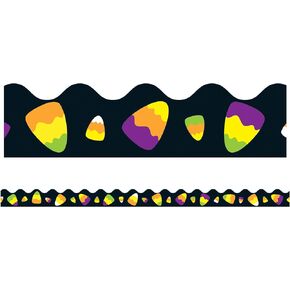 Carson Dellosa – Candy Corn Scalloped Borders, Fall Classroom Décor, 13 Strips