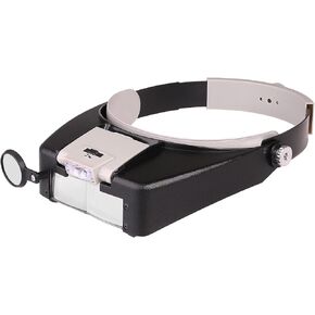 مكبر رأس بإضاءة ليد، زجاج مكبرة مضيء بدون استخدام اليدين | 4 إعدادات تكبير 2X 4X 6.5X 8.5X | مثالي للمجوهرات واللحام وصليحات الساعات والهوايات والحرف والمساعدة في القراءة العامة in Kuwait