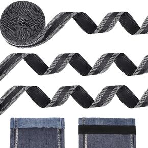 GTAAOY Iron-on Instant Hem Tape, 25mm x 5m (1 inch x 5.5yd) Trousers Edge Modified Strips, Permanent No Sew Hemming Tape, Washable Hem Adhesive Tape for Improve Jeans Suit Pant Trouser Mouth