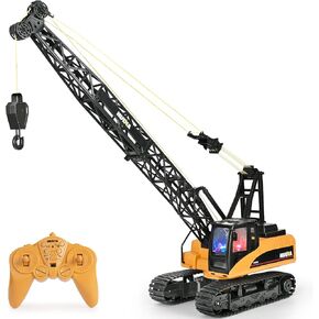 11 Channel Remote Control Bulldozer, 1/16 Scale 2.4Ghz Full Functional Construction Vehicle, Rc Bulldozer Toys with Lights and Sounds for 6 7 8 9 10+ Years Old