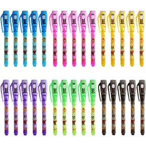 أقلام حبر غير مرئية من MALEDEN، 30 قطعة من أقلام الحبر المختفية مع ضوء الأشعة فوق البنفسجية، معدات تجسس سحرية لحفلات أعياد ميلاد الأطفال، والهالوين، وحشوات عيد الميلاد، أروع هدايا الفصول الدراسية in Kuwait