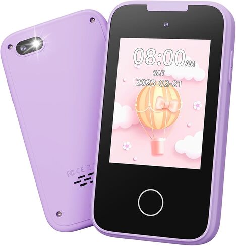 لعبة هاتف ذكي للأطفال، هدايا وألعاب للفتيات والأولاد من عمر 3-8 سنوات، لعبة هاتف وهمية مع مشغل موسيقى، ألعاب ألغاز كاميرا مزدوجة، شاشة لمس بطاقة SD سعة 8 جيجابايت، عيد ميلاد، أنشطة رحلات الأطفال in Kuwait