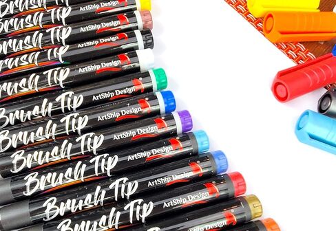24 قلم طلاء لامع من ArtShip Design، عبوة مزدوجة من أقلام طلاء ذات أطراف دقيقة ومتوسطة للغاية، للرسم على الصخور، والأكواب، والسيراميك، والزجاج، وطلاء القماش، تعتمد على الماء وغير سامة وبدون رائحة in Kuwait