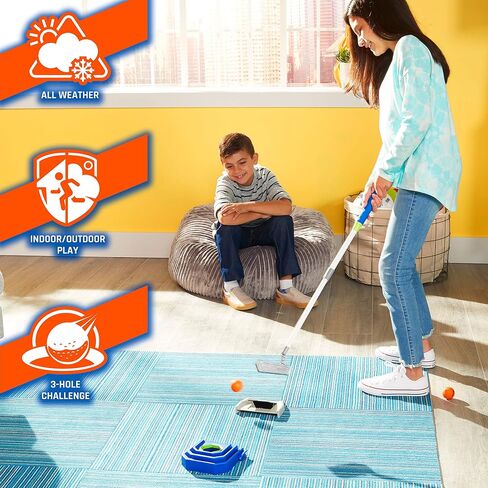 NERF Trick Shot Golf Set - Indoor & Outdoor Putting Trick Shot Kids Golf Set - Includes Putter, Balls, Ramp & Cups - All-in-One Golf Set for Kids in Saudi Arabia