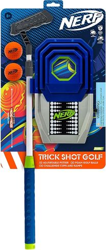 NERF Trick Shot Golf Set - Indoor & Outdoor Putting Trick Shot Kids Golf Set - Includes Putter, Balls, Ramp & Cups - All-in-One Golf Set for Kids in Saudi Arabia