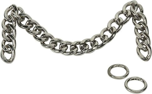 DIY Heavy Chunky Aluminum Metal Purse Handle Bag Chains Charms Straps Replacement Handbag Accessories Decoration (Gold) in Kuwait
