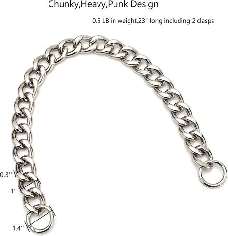 DIY Heavy Chunky Aluminum Metal Purse Handle Bag Chains Charms Straps Replacement Handbag Accessories Decoration (Gold) in Kuwait