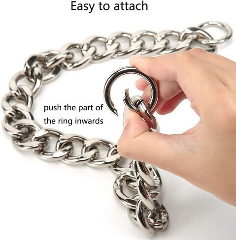 DIY Heavy Chunky Aluminum Metal Purse Handle Bag Chains Charms Straps Replacement Handbag Accessories Decoration (Gold) in Kuwait