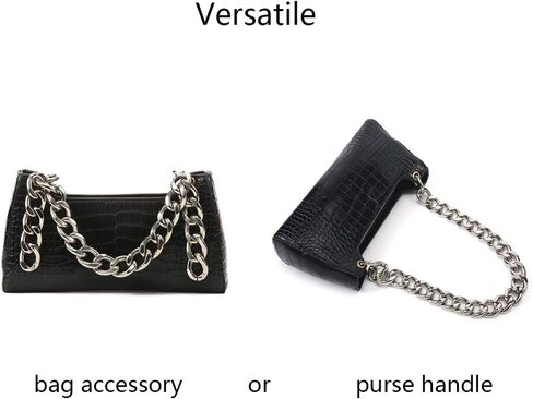 DIY Heavy Chunky Aluminum Metal Purse Handle Bag Chains Charms Straps Replacement Handbag Accessories Decoration (Gold) in Kuwait