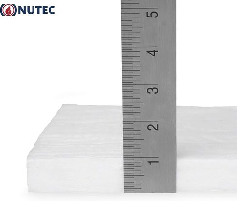 Nutec MaxWool Ceramic Fiber Insulating Blanket, 1" x 12" x 24", High Temperature 2400F, Durable, Lightweight, 6# Density in Saudi Arabia