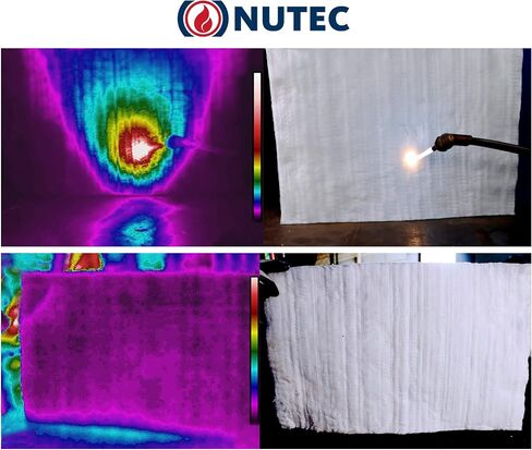 Nutec MaxWool Ceramic Fiber Insulating Blanket, 1" x 12" x 24", High Temperature 2400F, Durable, Lightweight, 6# Density in Saudi Arabia