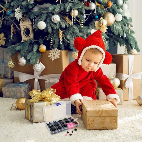 Maznyu 570PCS Premium Plastic Safety Eyes and Noses with Washers, Assorted Sizes for Craft Doll Eyes and Teddy Bear Nose, Plash Animal and Amigurumi, Crochet Toy and Stuffed Animals Craft Making in Kuwait