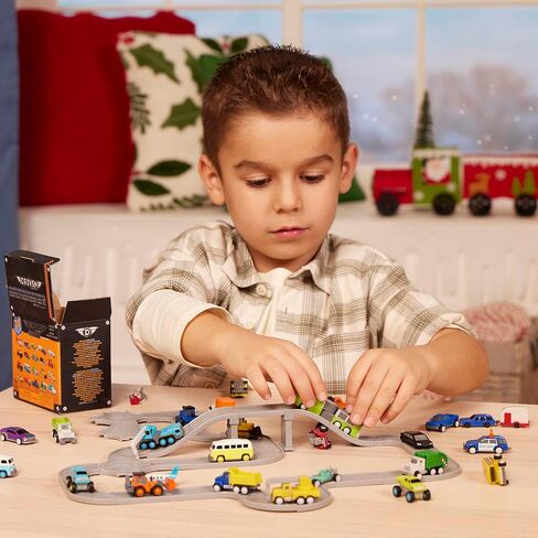 Driven by Battat – Pocket Fleet 1 – 20 Packs Mini Toy Vehicles – Camper Van, Construction Trucks, Cement Mixer, Monster Truck, Race Car & More – Gift Toy Car Playset for Boys & Girls Age 3+ in Kuwait