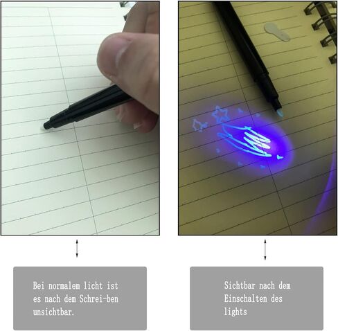 DLUCKY قلم حبر غير مرئي، قلم تجسس غير مرئي قلم حبر مختفي مع قلم سحري خفيف أسود للرسائل السرية وحفلات الأطفال عيد الميلاد والهالوين وعيد الفصح وأكياس الأشياء الجيدة 7 قطع in Kuwait