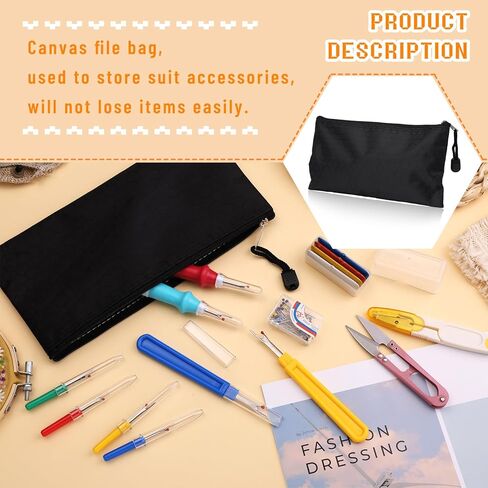 مجموعة من 65 قطعة من ادوات تمزيق الدرزات للخياطة، اداة ازالة الخيوط مع شنطة تخزين، طباشير الخياطة، دبابيس خياطة، مقص للحرف اليدوية وازالة طبقات التطريز in Kuwait