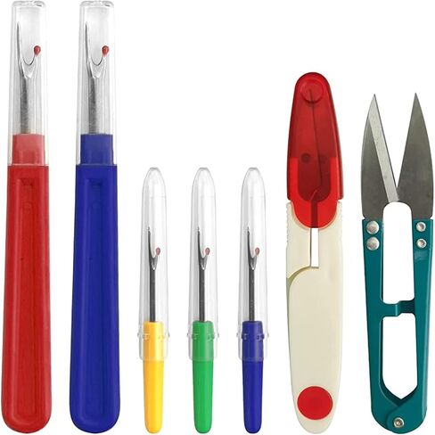 مجموعة Sihuuu Seam Ripper Kit، مجموعة إزالة الخيوط مع مقص، مجموعة كسارات خياطة الدرزات للخياطة وفتح الدرزات in Kuwait