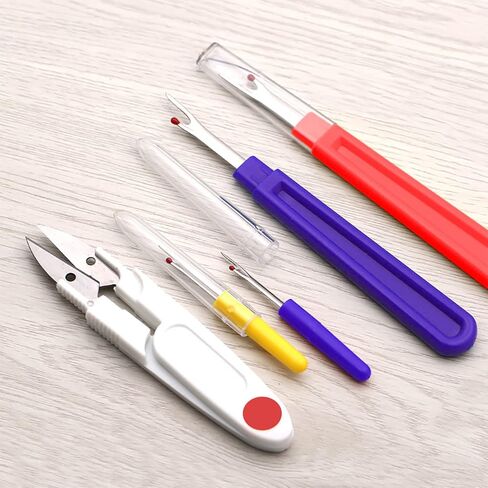 مجموعة Sihuuu Seam Ripper Kit، مجموعة إزالة الخيوط مع مقص، مجموعة كسارات خياطة الدرزات للخياطة وفتح الدرزات in Kuwait