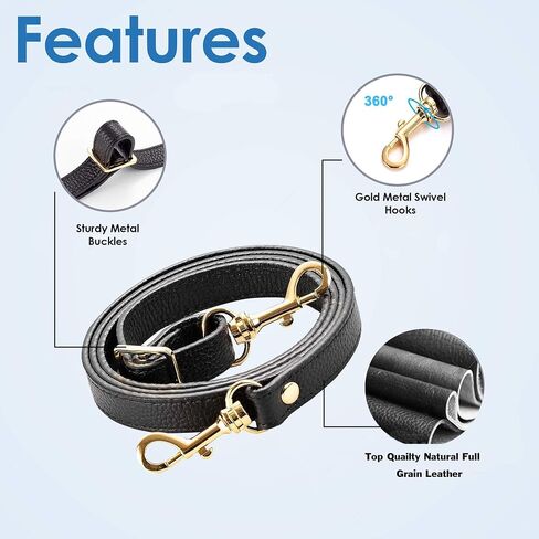 SeptCity Adjustable Leather Shoulder Purse Straps Replacement -1.8 CM Width in Kuwait