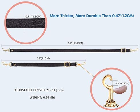 SeptCity Adjustable Leather Shoulder Purse Straps Replacement -1.8 CM Width in Kuwait
