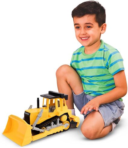 Driven by Battat – Midrange 1/16 Scale – Bulldozer Toy – Construction Truck Toy with Realistic Engine Sound & Multiple Moving Parts – Car Toy Gift for Boys & Girls Age 3+ in Kuwait