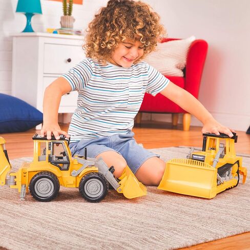 Driven by Battat – Midrange 1/16 Scale – Bulldozer Toy – Construction Truck Toy with Realistic Engine Sound & Multiple Moving Parts – Car Toy Gift for Boys & Girls Age 3+ in Kuwait