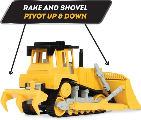 Driven by Battat – Midrange 1/16 Scale – Bulldozer Toy – Construction Truck Toy with Realistic Engine Sound & Multiple Moving Parts – Car Toy Gift for Boys & Girls Age 3+ in Kuwait