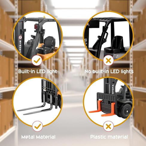 KidsFaves رافعة شوكية عملاقة للتحكم عن بعد بمقياس 1:10 بطول 13 بوصة وطول 8 قنوات رافعة شوكية كاملة المواصفات لعبة بناء شاحنة RC شاحنة لعبة هدية عيد ميلاد فكرة للطفل in Kuwait