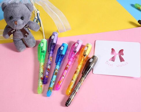 أقلام حبر غير مرئية من MALEDEN، 30 قطعة من أقلام الحبر المختفية مع ضوء الأشعة فوق البنفسجية، معدات تجسس سحرية لحفلات أعياد ميلاد الأطفال، والهالوين، وحشوات عيد الميلاد، أروع هدايا الفصول الدراسية in Kuwait